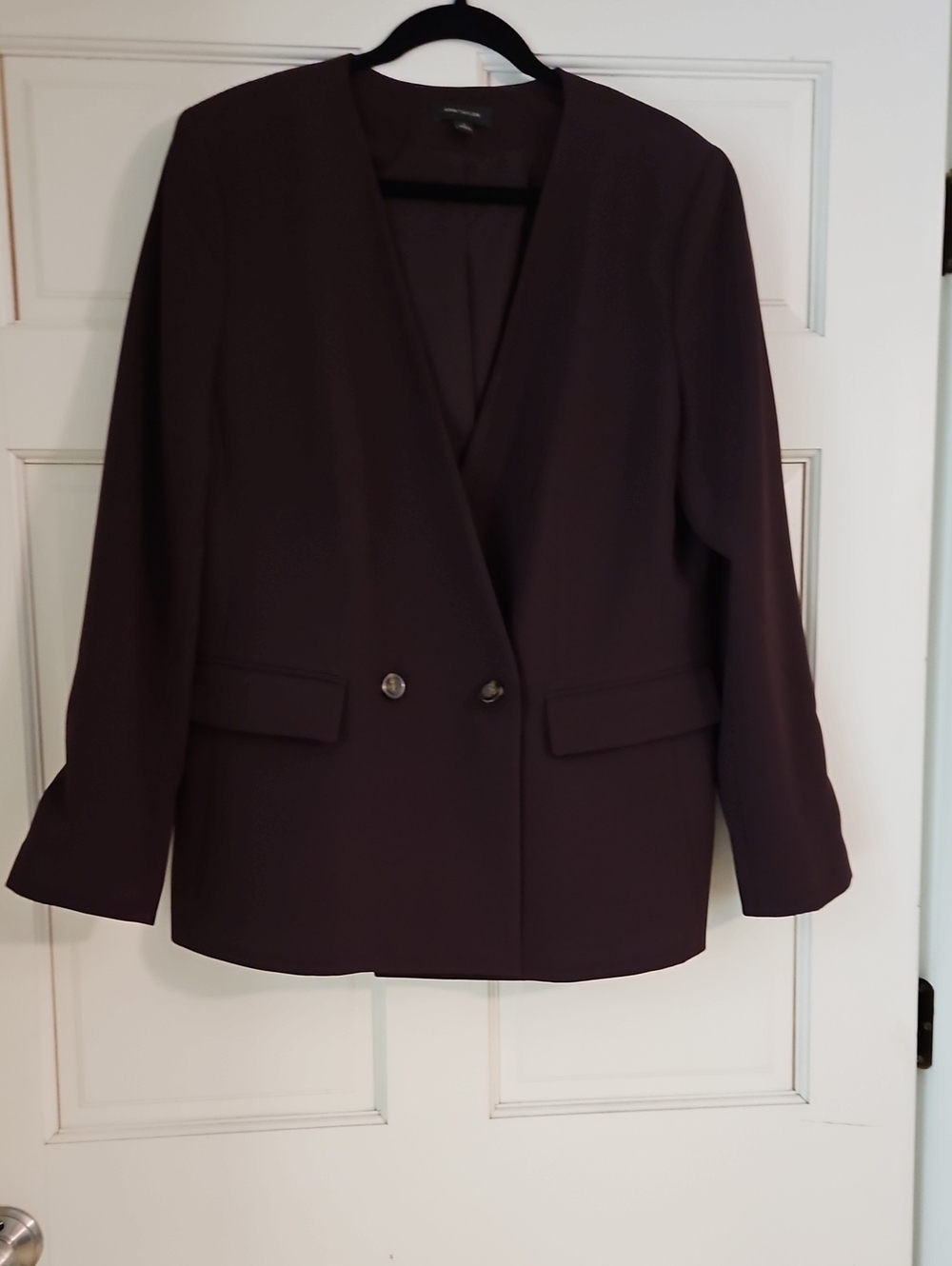 Ann Taylor Plum Double-Button Blazer